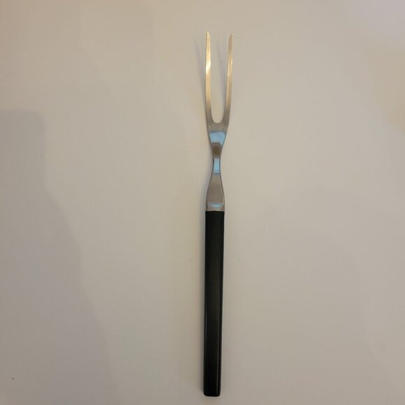 Ekco Fint Stainless Steel Meat Fork With Black Handle - Picture 1 of 4